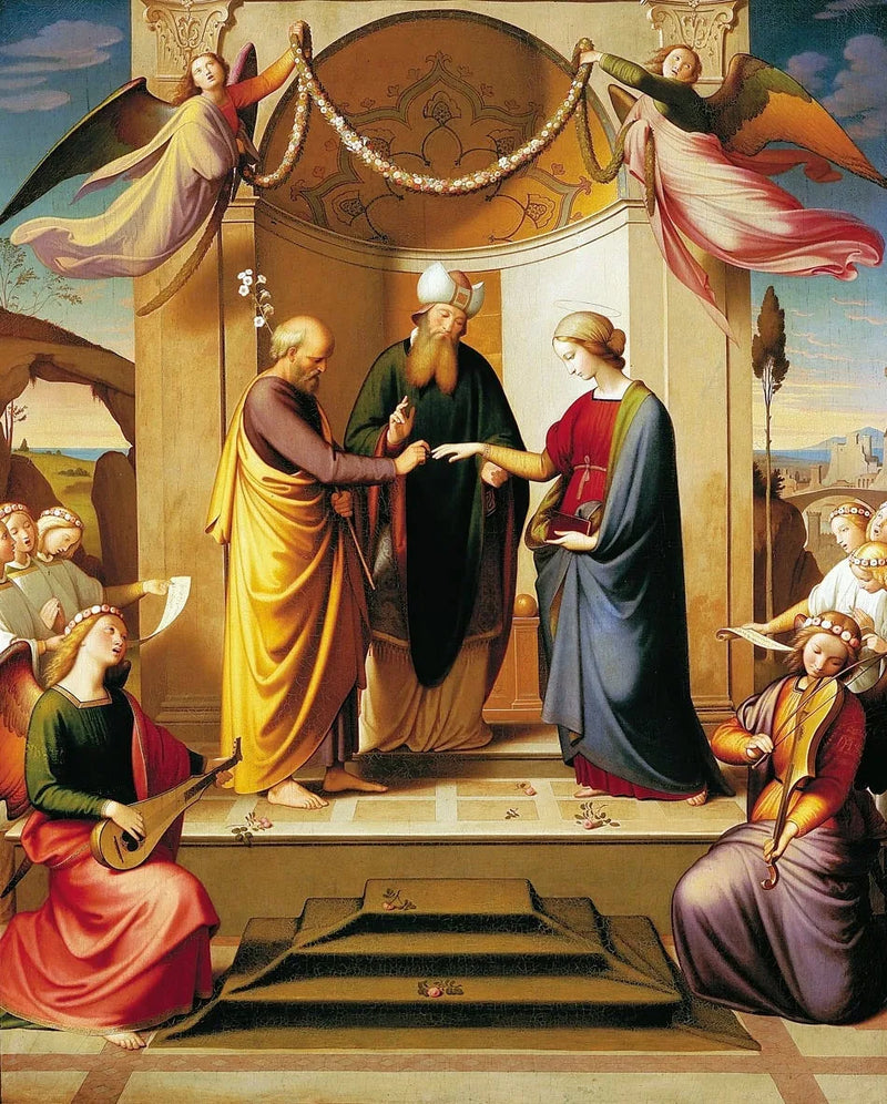 Matrimonio della Vergine (Sposalizio). - Johann Friedrich Overbeck