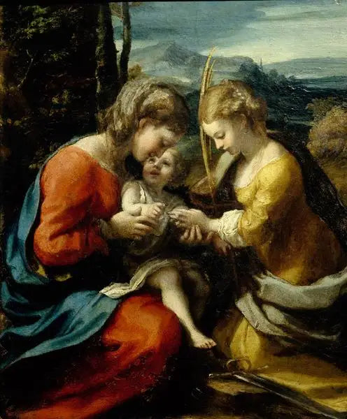 Matrimonio mistico di Santa Caterina d'Alessandria (Museo Capodimonte) - Antonio da Correggio