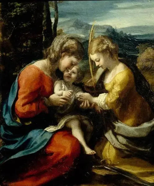 Matrimonio mistico di Santa Caterina d'Alessandria (Museo Capodimonte) - Antonio da Correggio