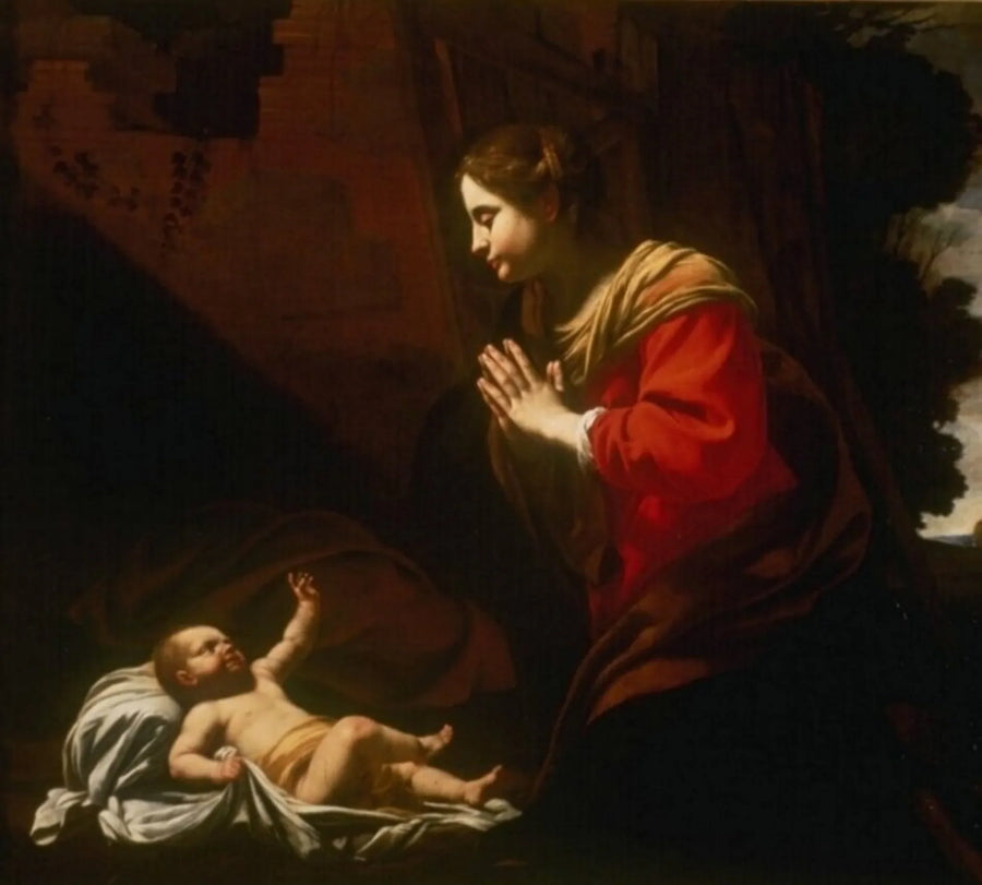 Marie adorant l'Enfant - Simon Vouet