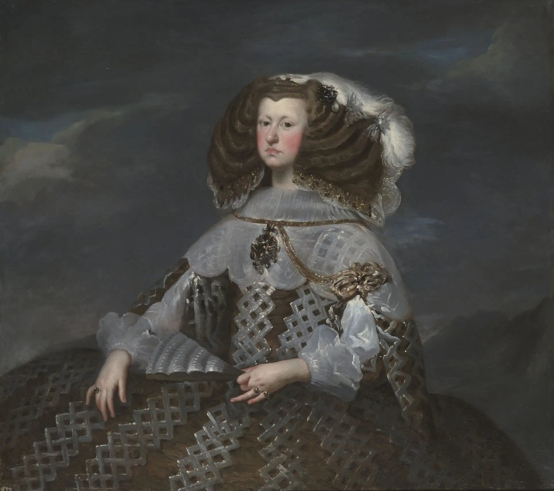 Marie-Anne d'Autriche, reine d'Espagne (1635-1696), régente - Diego Velázquez image 1 tableau peint à l’huile sur toile
