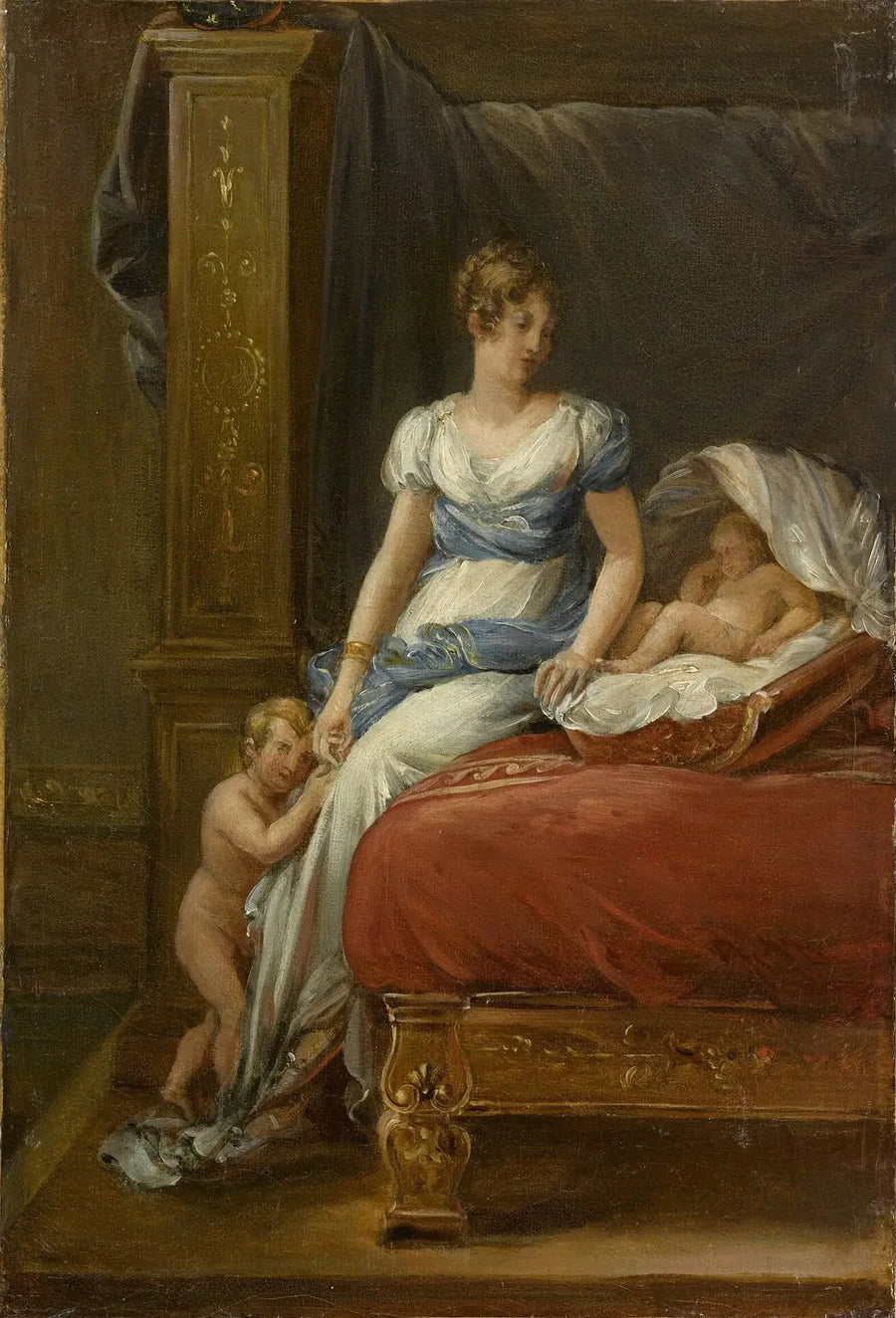 Marie-Annonciade-Caroline Bonaparte, regina di Napoli e i suoi figli - François Gérard