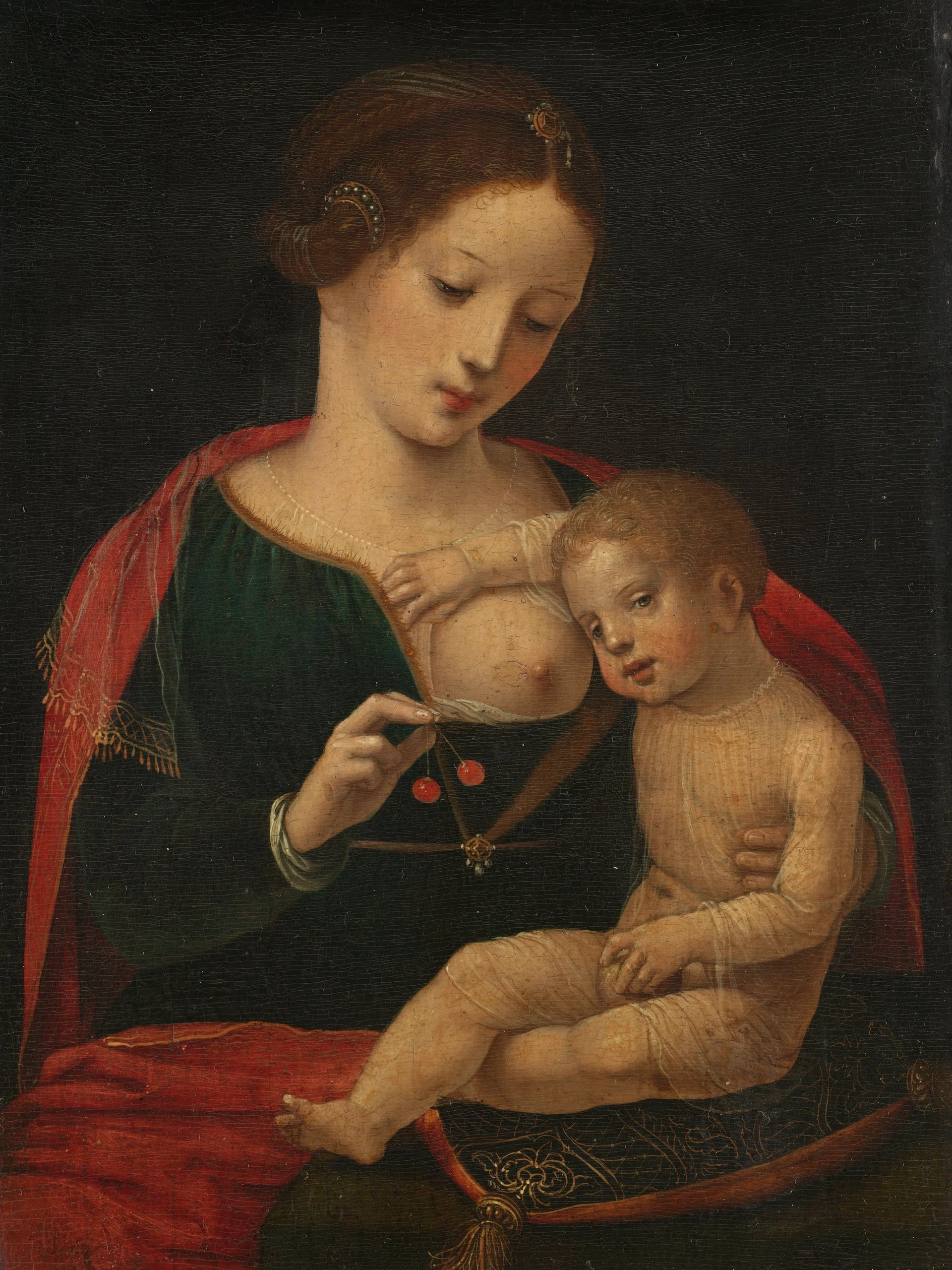Marie avec un enfant - Maître des demi-figures