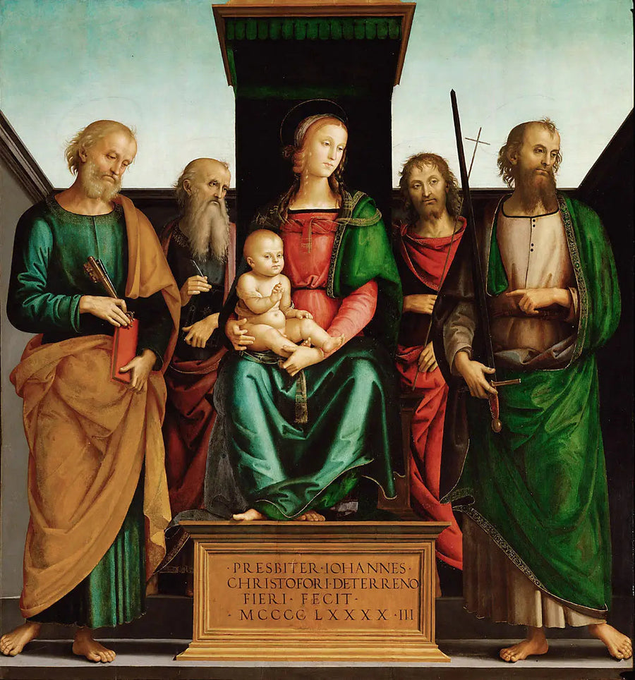 Marie con il Bambino e i quattro santi - Pietro Perugino