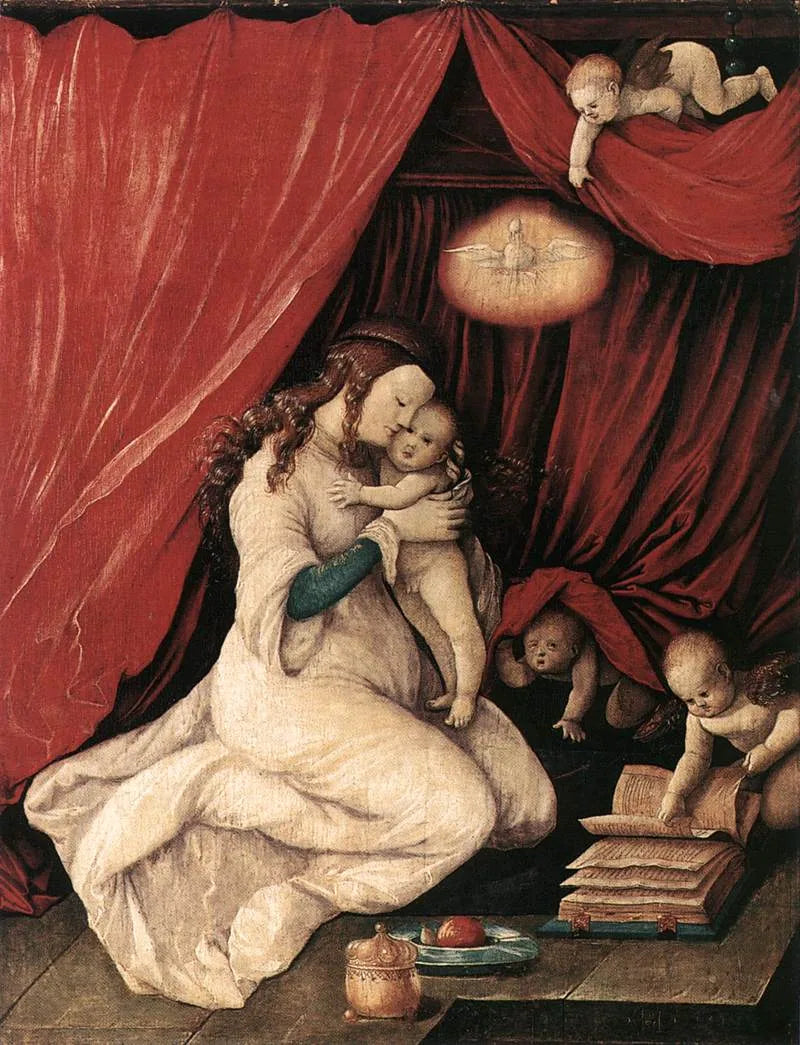 Marie con il Bambino Gesù in una stanza - Hans Baldung Grien