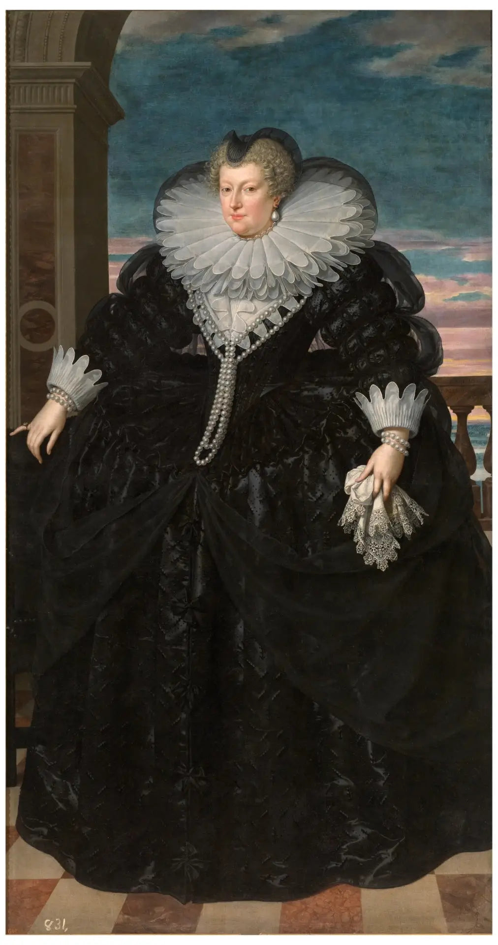 Marie de Médicis en veuve - Frans Pourbus the Younger - Alpha Reproduction