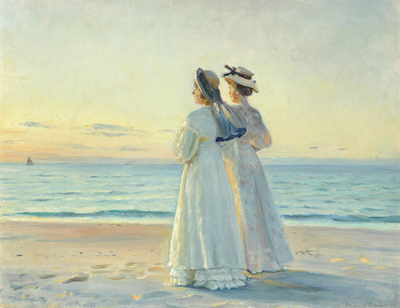 Marie Dinesen e Anna Bitch su Skagen Nordstrand - Michael Peter Ancher