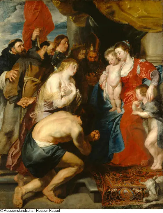 Marie e Gesù con san Giovanni, venerati dai peccatori pentiti e dai santi (circa 1619) - Peter Paul Rubens