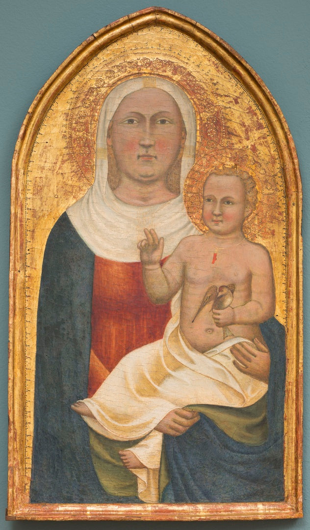 Marie e il Bambino Gesù con un uccello in mano - Francesco Traini