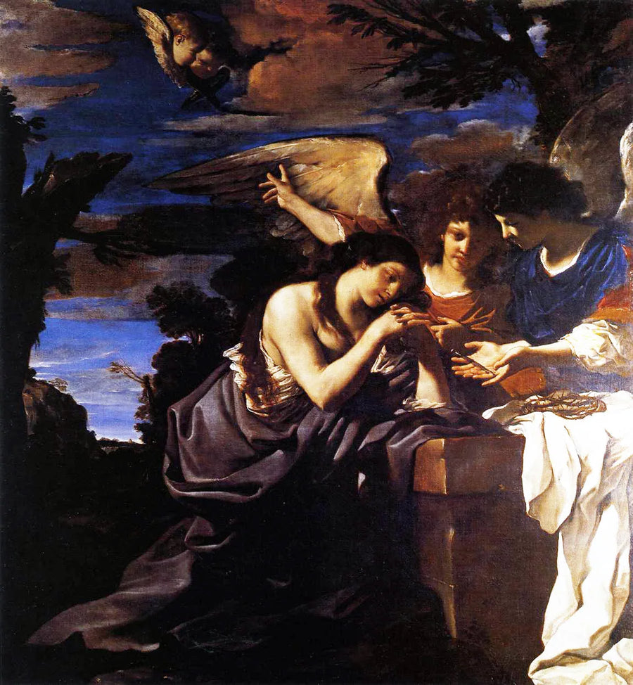 Maria Maddalena con due angeli - Guercino