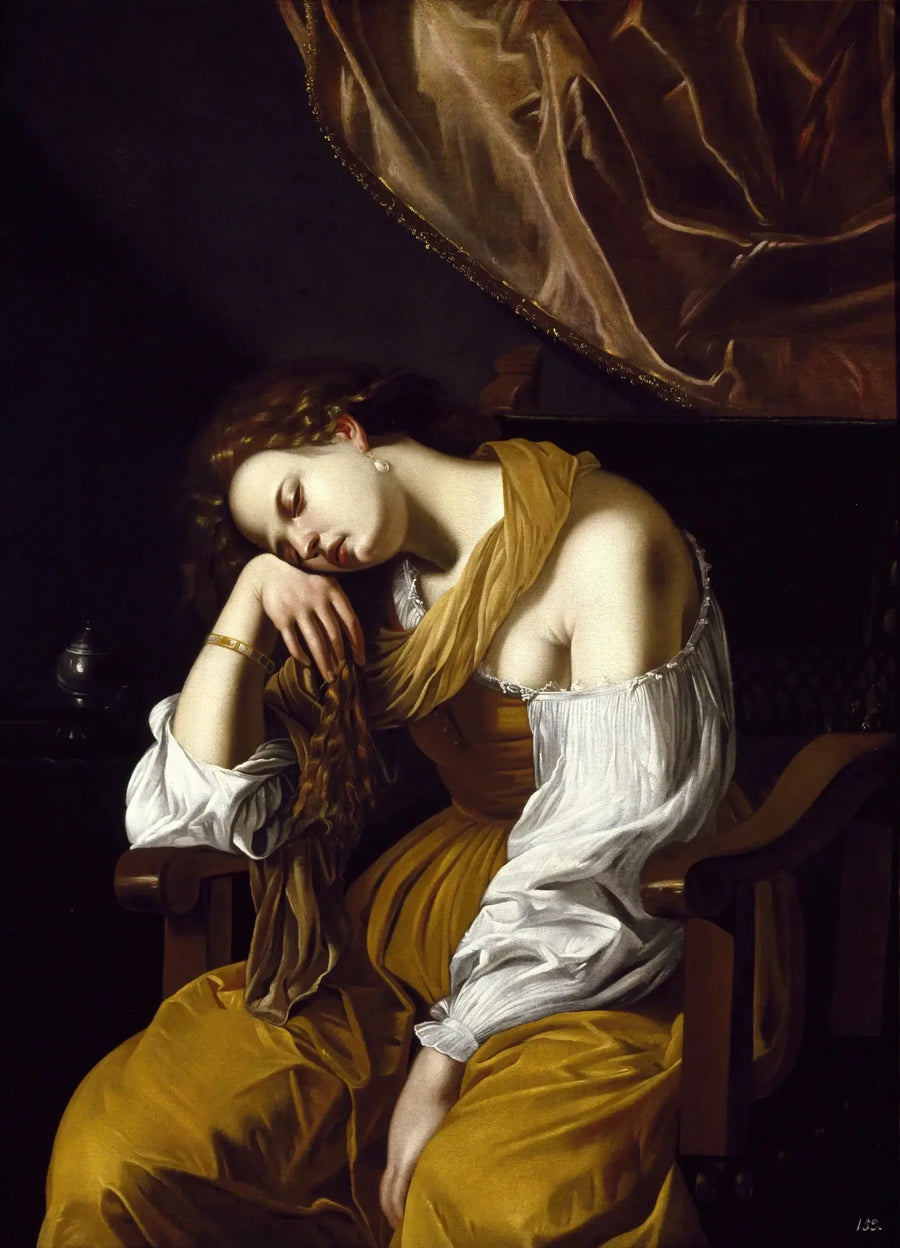 Marie-Madeleine in malinconia - Artemisia Gentileschi