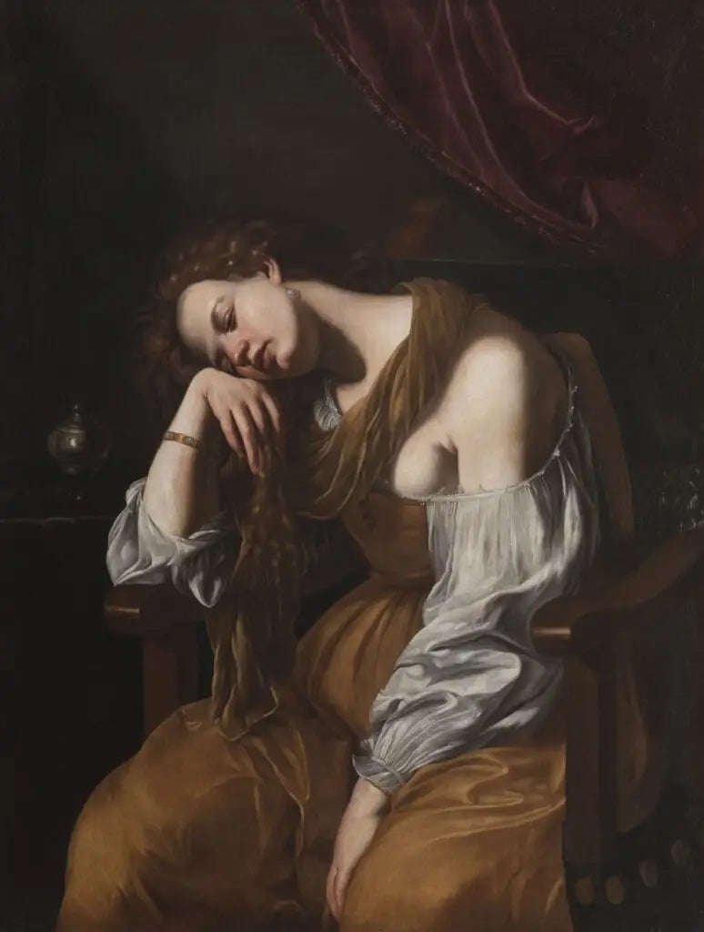 Marie-Madeleine in malinconia - Artemisia Gentileschi