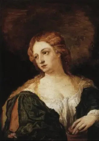 Marie-Madeleine in abito verde - David Teniers il Giovane