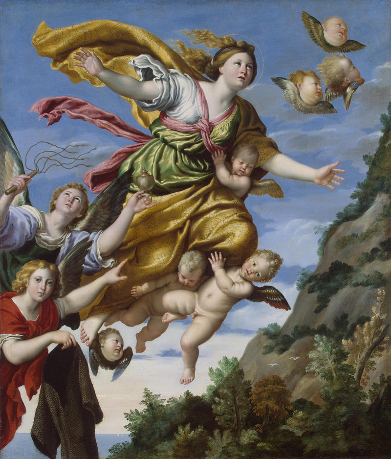 Marie Madeleine trasportata in cielo - Domenichino