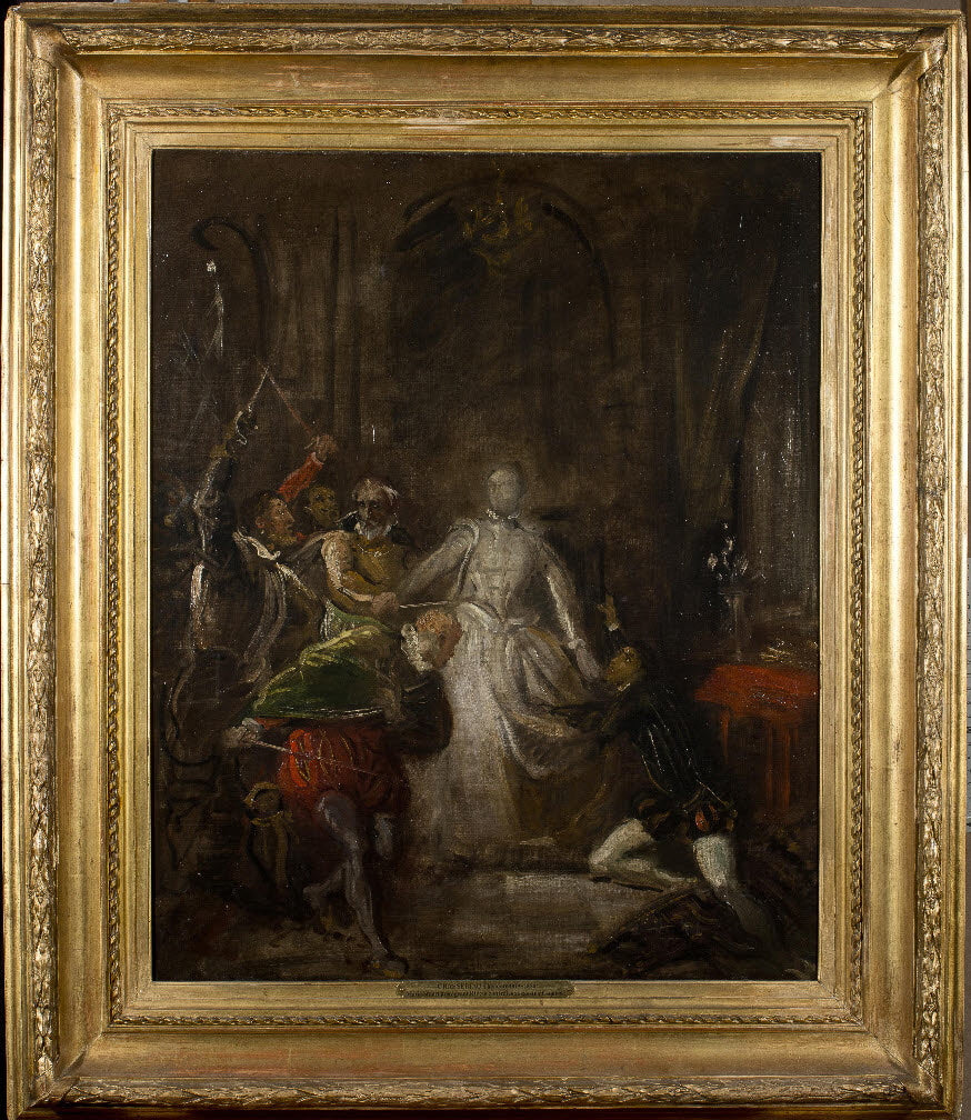 Marie Stuart protégeant Riccio - Théodore Chassériau - Alpha Reproduction