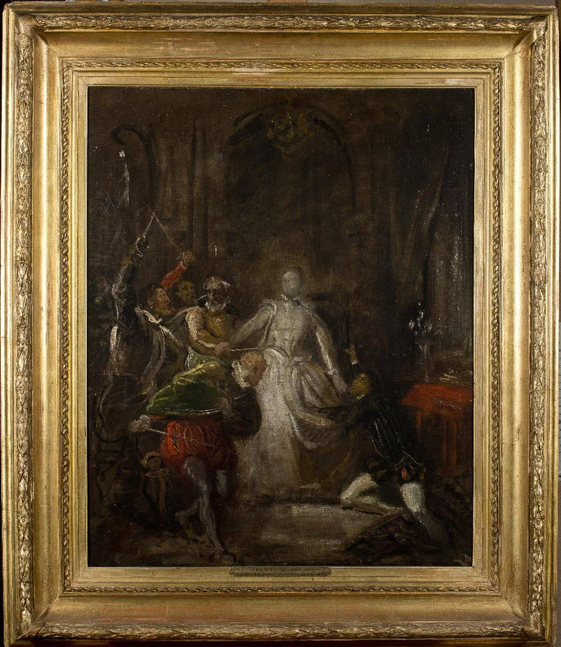 Marie Stuart proteggendo Riccio - Théodore Chassériau