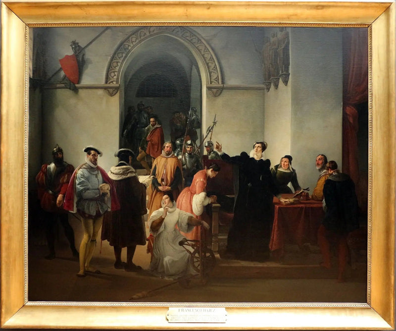 Maria Stuarda protestante della sua innocenza alla lettura della sua condanna a morte - Francesco Hayez