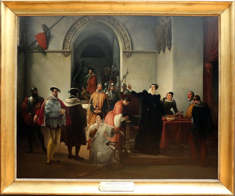 Maria Stuarda protestante della sua innocenza alla lettura della sua condanna a morte - Francesco Hayez