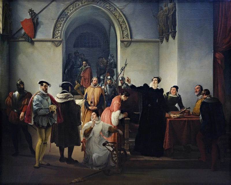 Maria Stuarda protestante della sua innocenza alla lettura della sua condanna a morte - Francesco Hayez