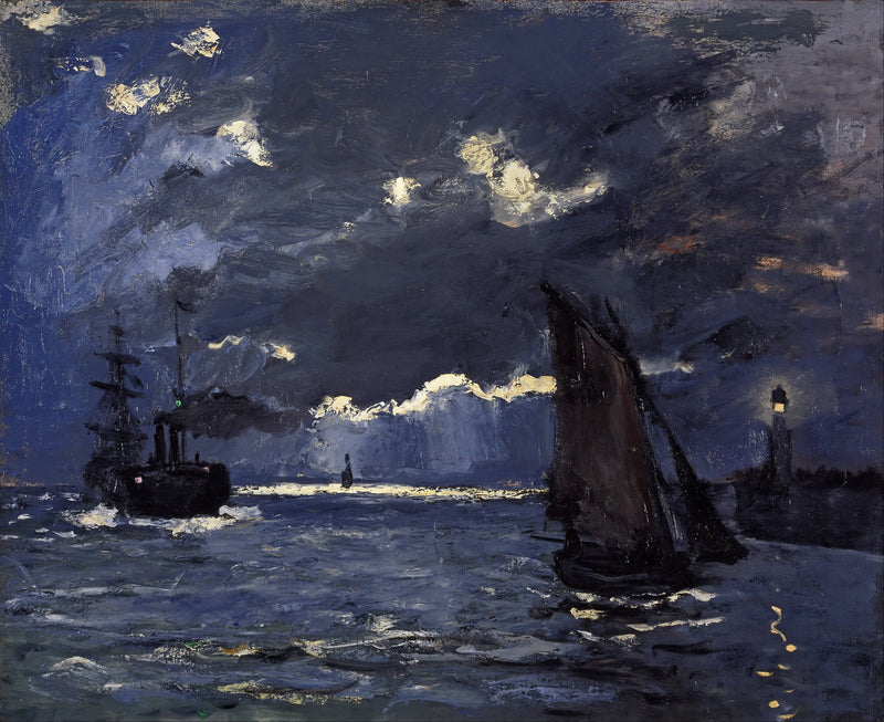 Marina, effetto notte W71 - Claude Monet