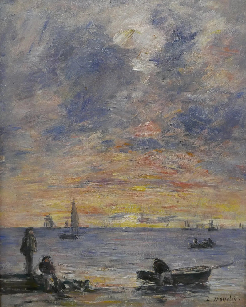Marina, sole al tramonto - Eugène Boudin
