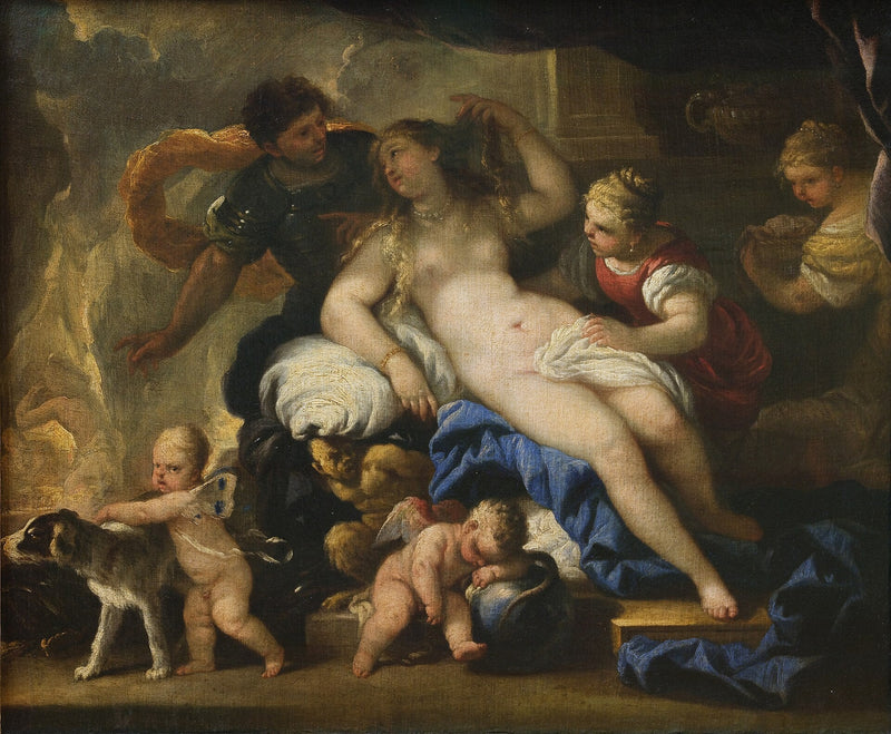 Marte e Venere nella forgia di Vulcano - Luca Giordano