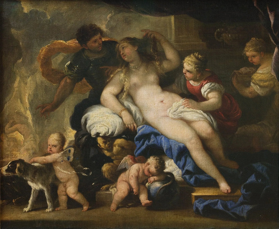 Marte e Venere nella forgia di Vulcano - Luca Giordano