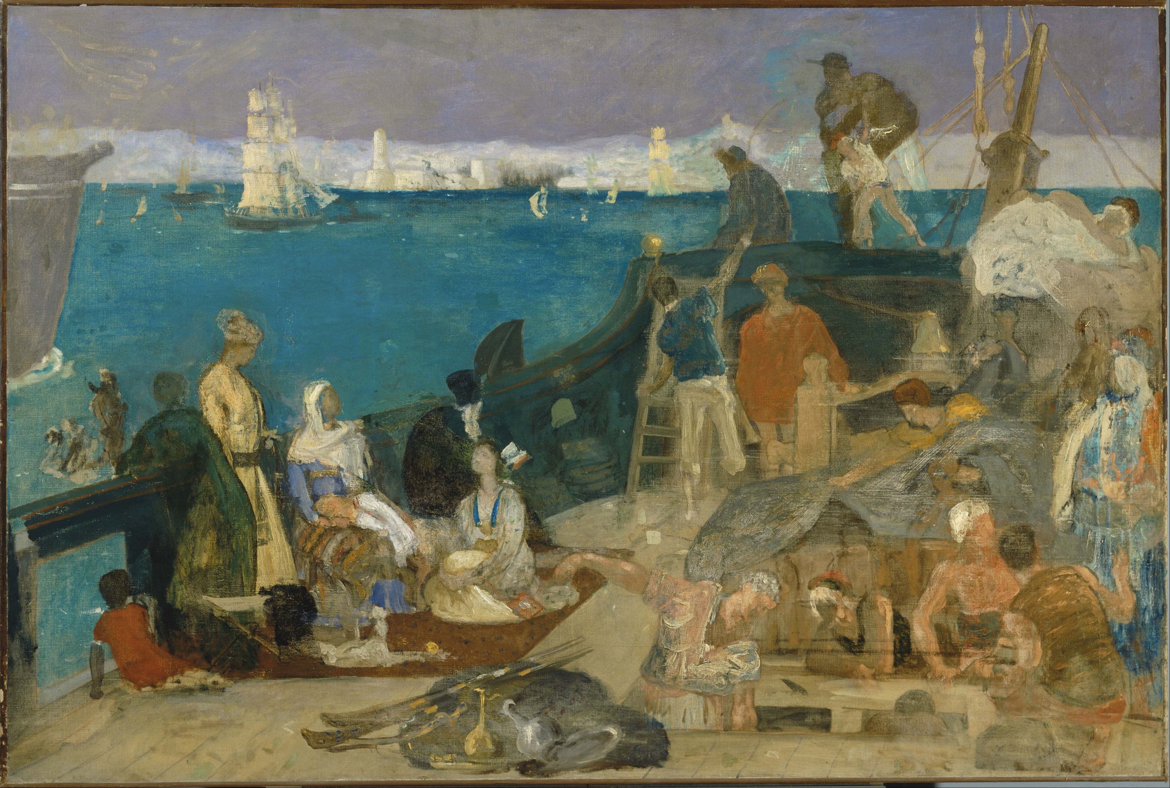 Marseille, porte d'entrée de l'Orient - Pierre Puvis de Chavannes image 1 reproduction de peinture à l’huile