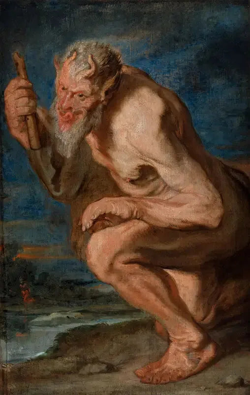 Marsyas inginocchiato con una flauto - Antoine van Dyck