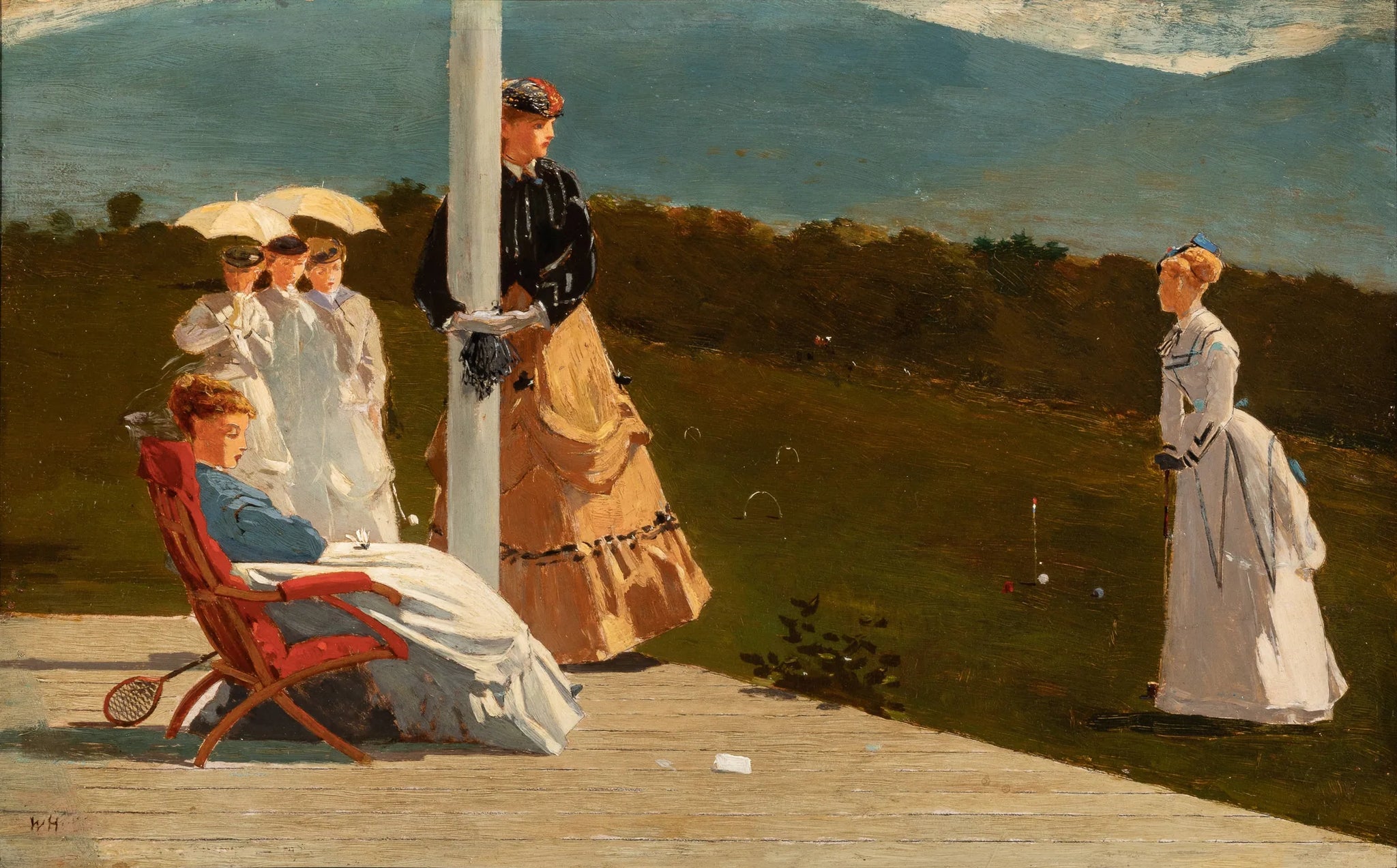 Match de croquet - Winslow Homer image 1 reproduction d’œuvre d’art à l’huile