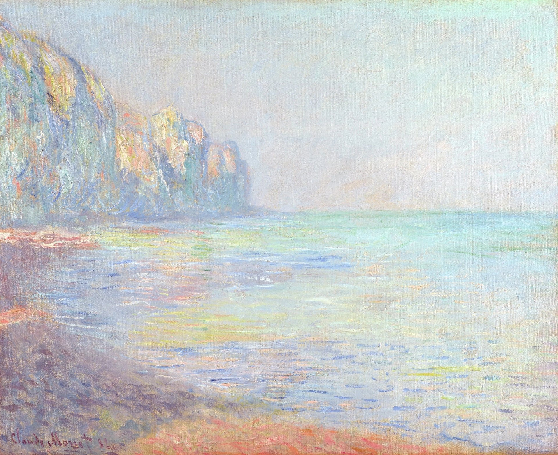 Le Matin, temps brumeux, Pourville W711 par Claude Monet, Birmingham Museum of Art