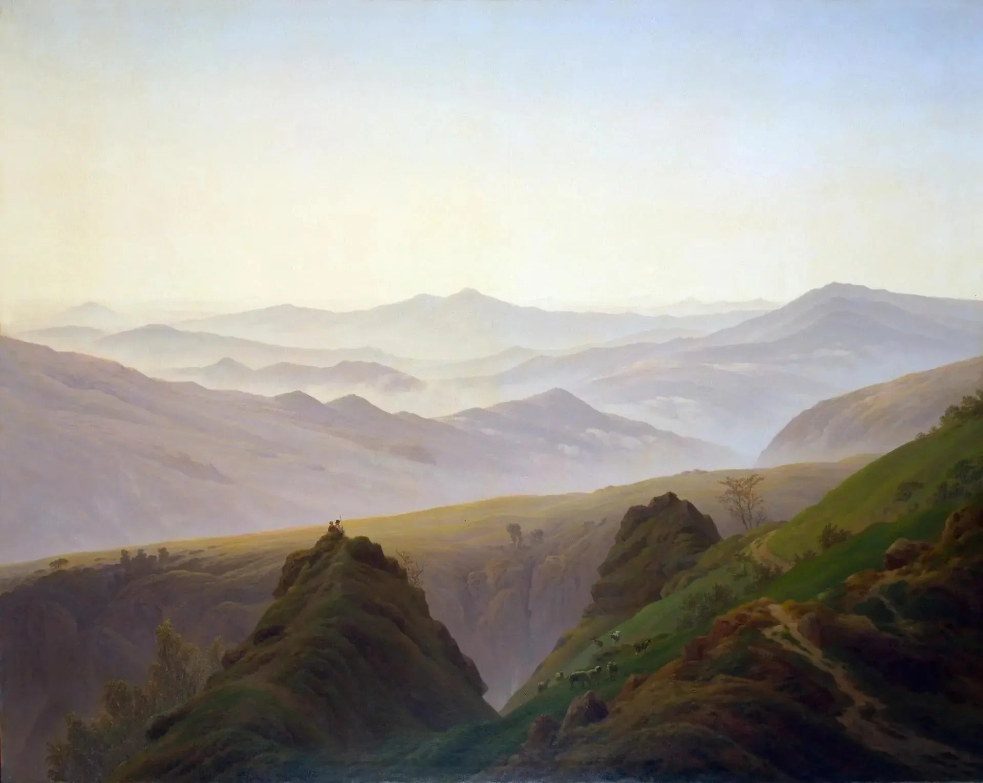 Matin dans les montagnes - Caspar David Friedrich image 1 reproduction d’œuvre d’art à l’huile