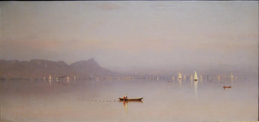 Mattinata nell'Hudson, baia di Haverstraw - Sanford Robinson Gifford