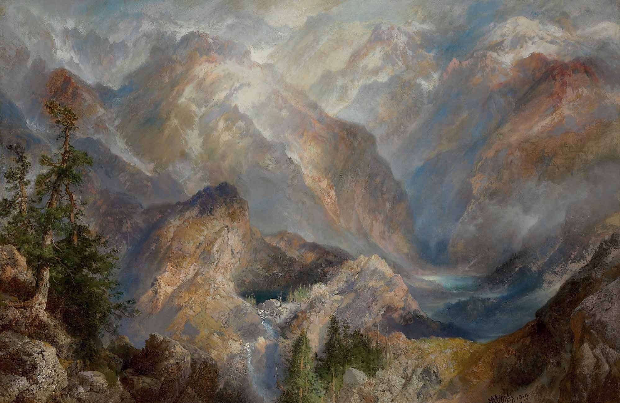 Matinée dans les Sierras Nevada - Thomas Moran - Alpha Reproduction