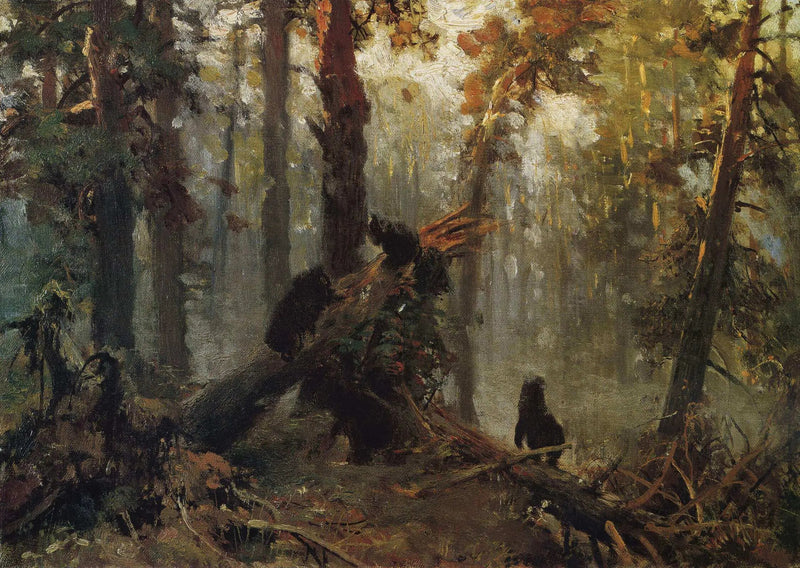 Mattinata in una pineta. Schizzo - Ivan Chichkine