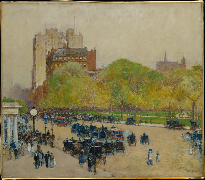 Mattinata di primavera nel cuore della città - Childe Hassam