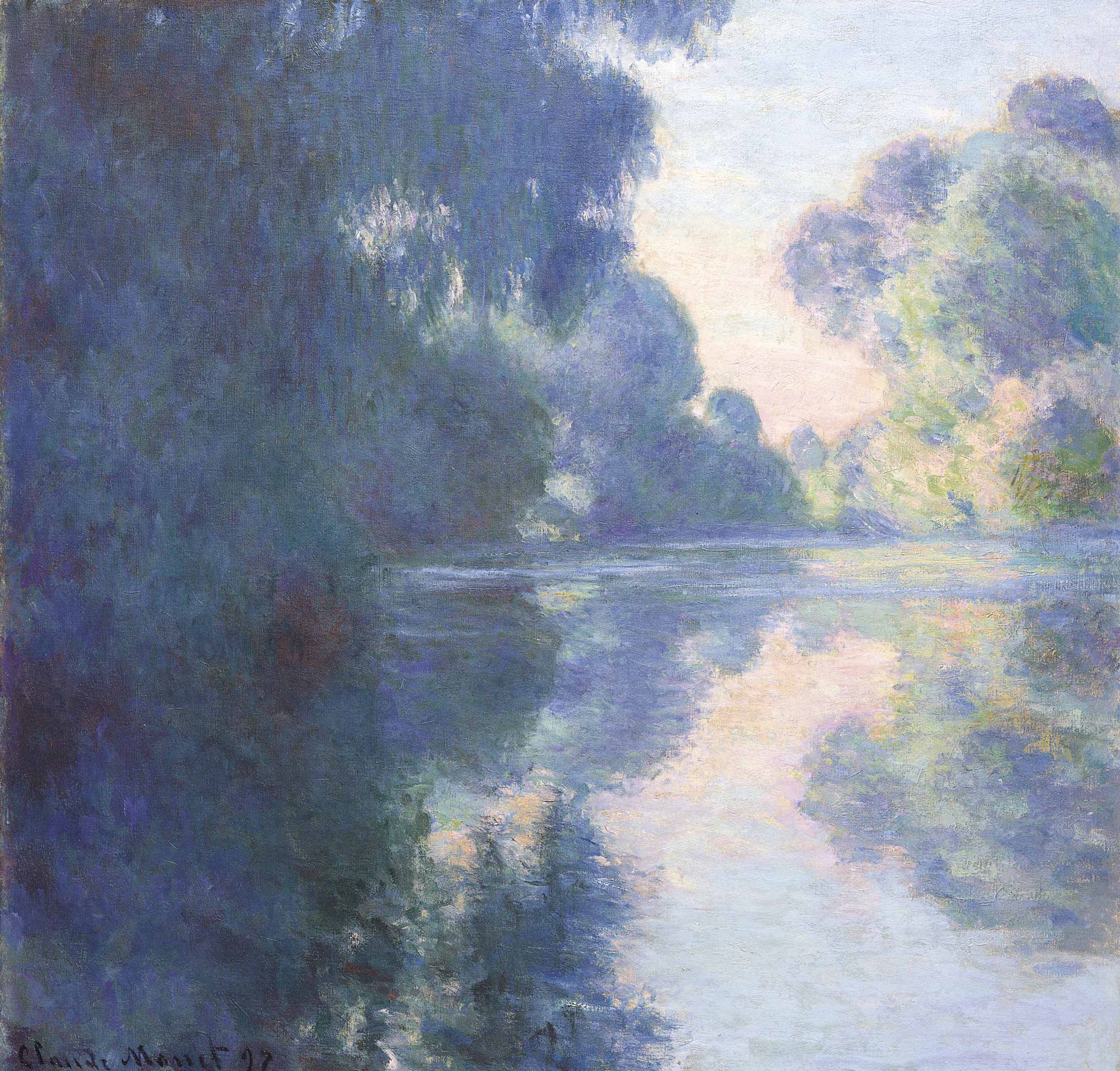 Reproduction du tableau « Matinée sur la Seine - Claude Monet » par Alpha Reproduction en peinture à l’huile