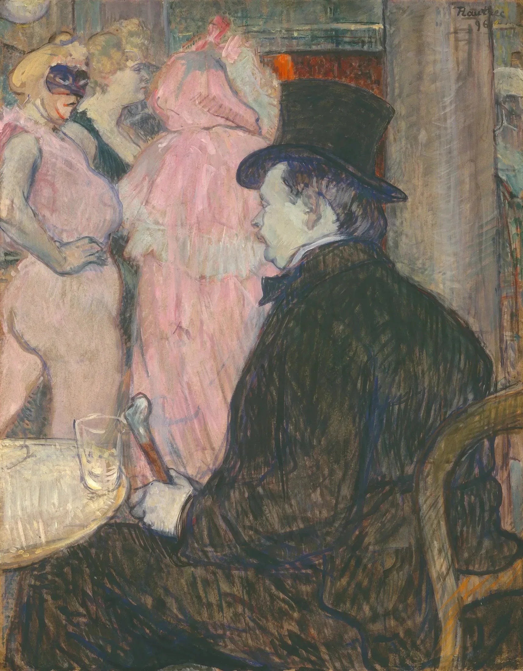 Maxime Dethomas : Au Bal de l'Opéra - Henri de Toulouse-Lautrec image 1 copie peinte à la main à l’huile