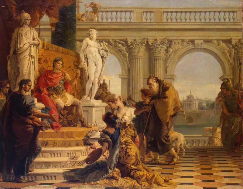 Mecenate che presenta le arti liberali all'imperatore Augusto - Giovanni Battista Tiepolo