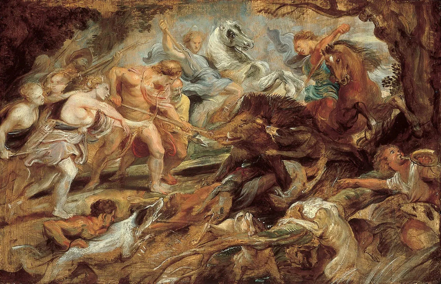Méléagre e Atalante e la caccia al cinghiale di Calidone