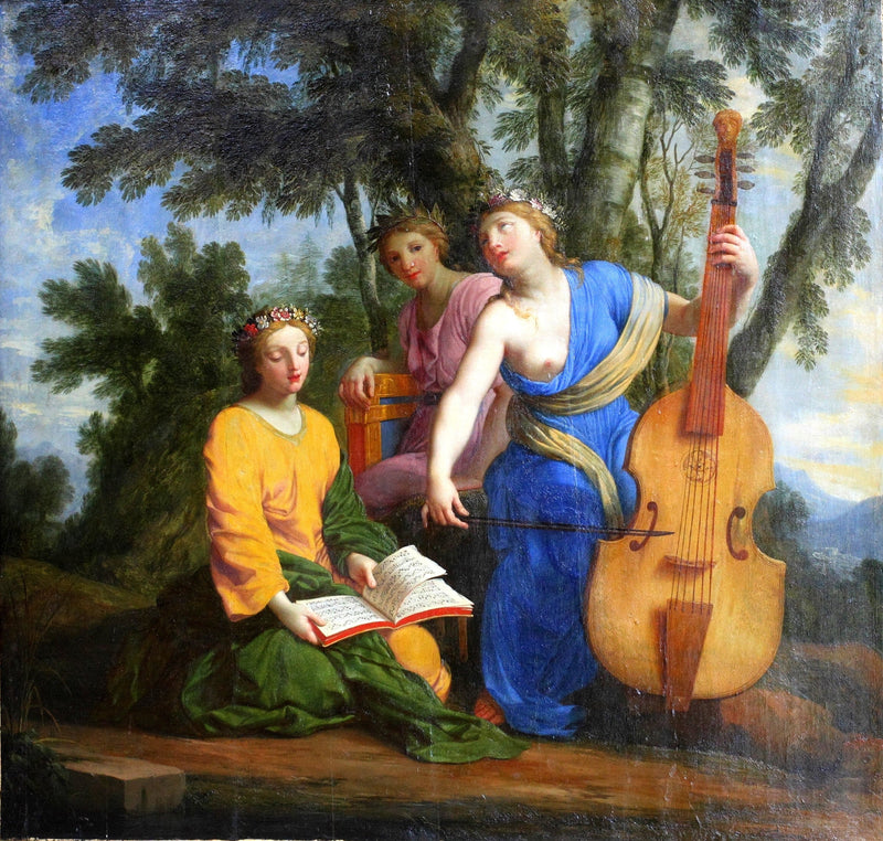 Melpomène, Érato e Polimnia - Eustache Le Sueur