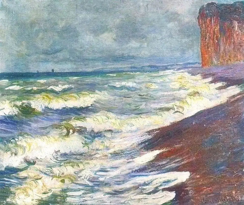 Mare agitato a Pourville - Claude Monet