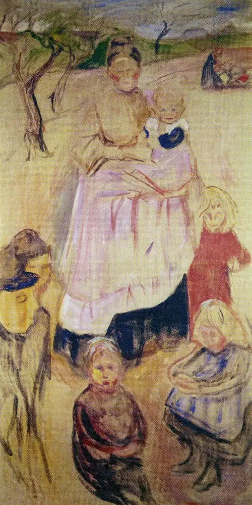 Madre con Bambini, Turingia - Edvard Munch
