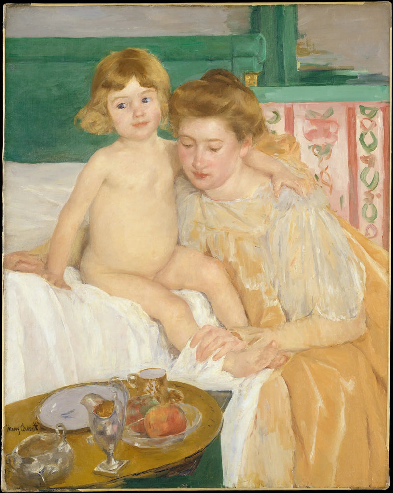 Madre e bambino (bambino che si alza dal suo sonnellino) - Mary Cassatt