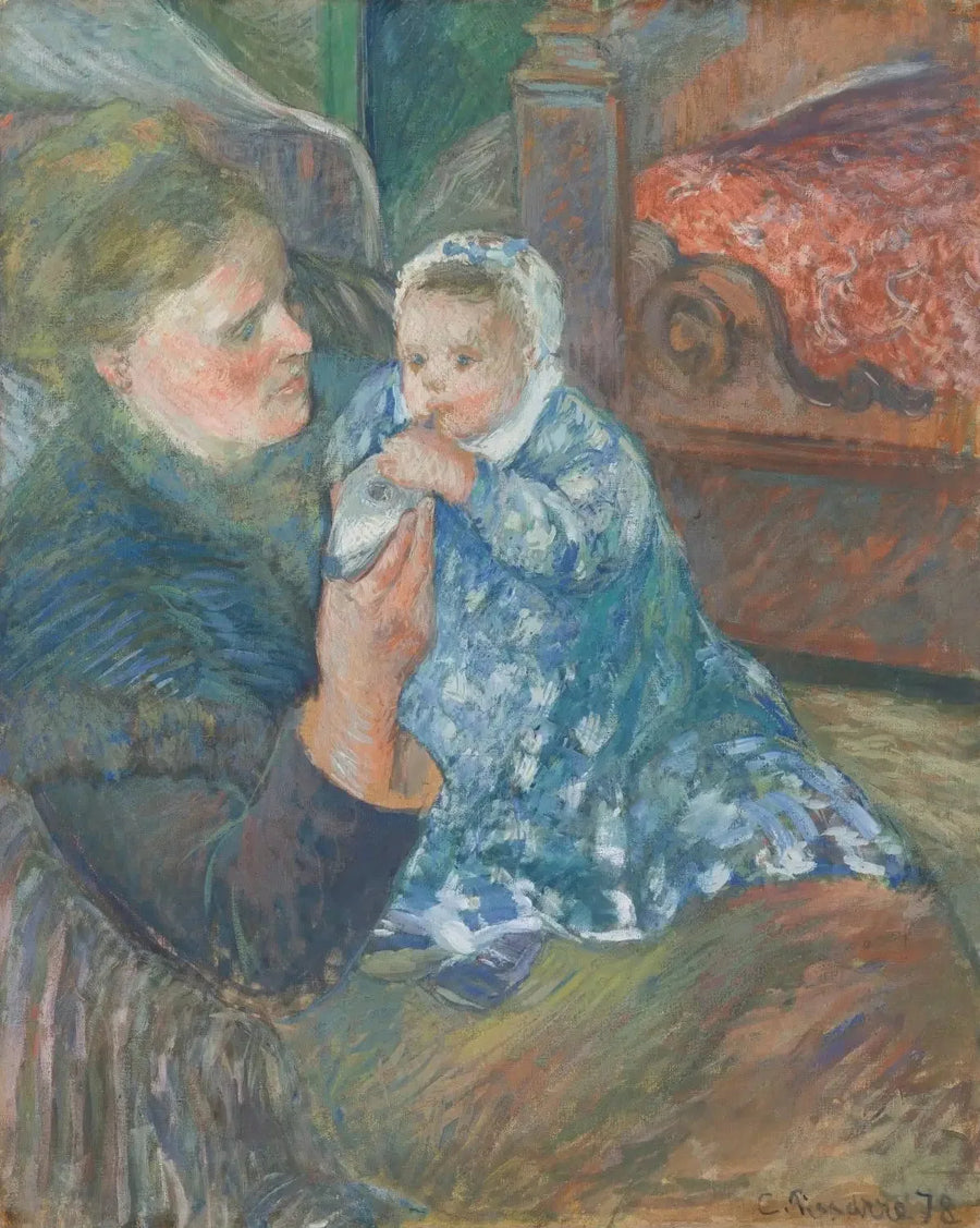 Madre e bambino (Julie Pissarro e il figlio Ludovic-Rodolphe detto Rodo) - Camille Pissarro