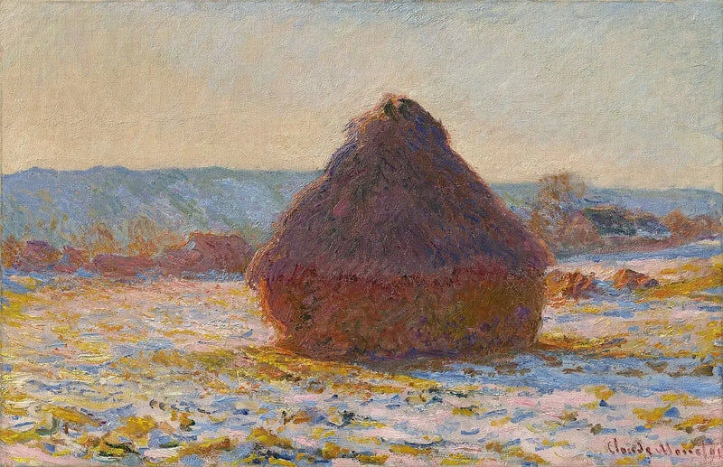 Mucchio, effetto neve, sole - Claude Monet