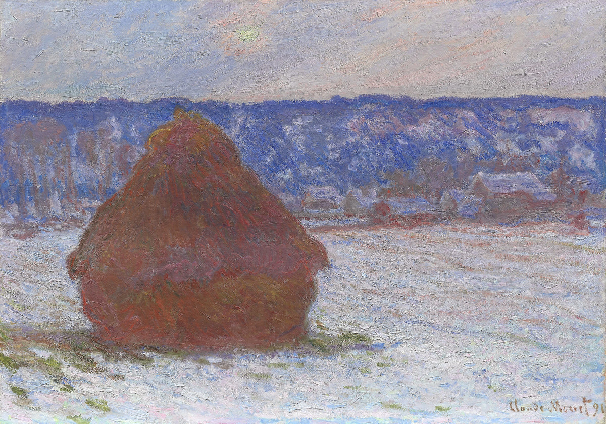 Mola, effetto neve, tempo coperto W1281 - Claude Monet