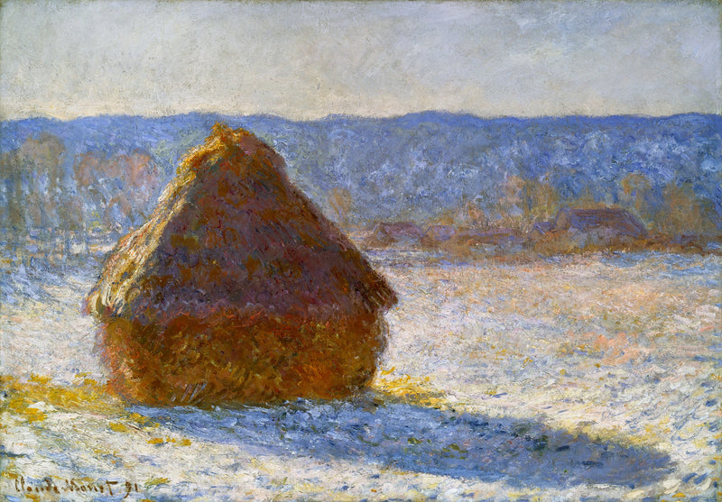 Mola, effetto neve, al mattino W1280 - Claude Monet