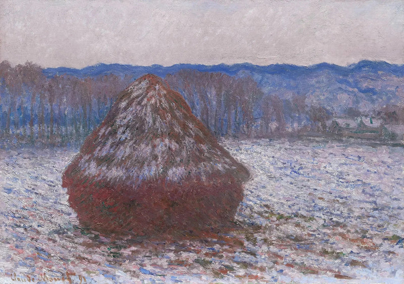 Mola, effetto neve, al mattino W1280 - Claude Monet