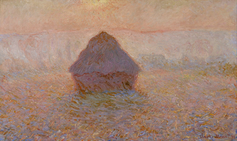 Mulino a vento, sole nella nebbia - Claude Monet